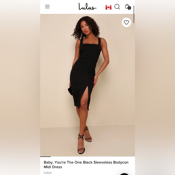 Lulu’s “Baby You’re The One” Black Bodycon Midi Dress - Picture 6 of 7